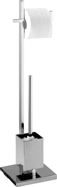 Wenko Stand WC-Garnitur Quadro in Chrom/Silver - Bild 1