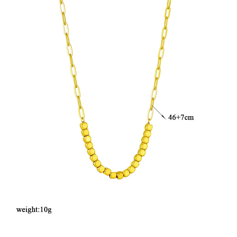 Dieyuro Halskette, Edelstahl, Gold, Damen - Bild 2