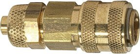 Riegler Schnellverschlusskupplung connect line NW 5 aus Messing in Gold, Anschluss 6x4 - Bild 1
