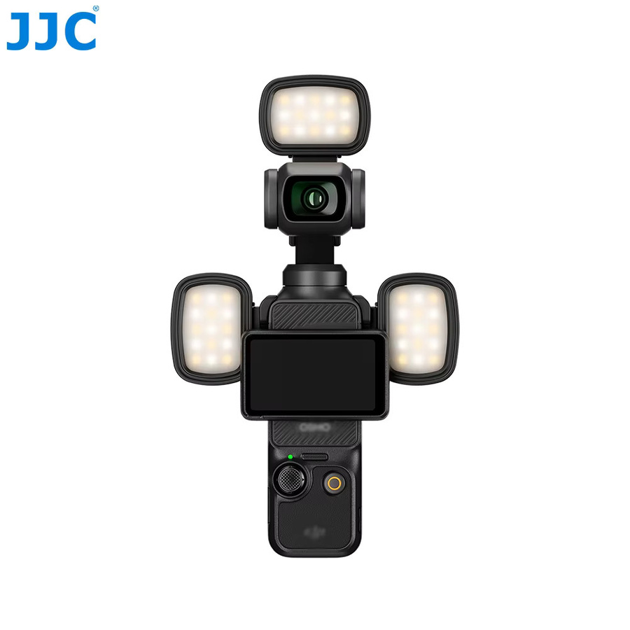 JJC Magnetisches Mini-LED-Hilfslicht für DJI Osmo Pocket 3, Wiederaufladbares Selfie-Fülllicht in Schwarz - Bild 6