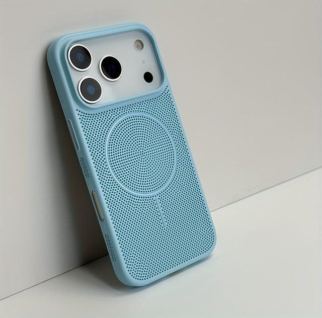 MagSafe Handyhülle für Apple iPhone 12 bis 17 Pro Max Plus mit Kühlung und Wärmeableitung in Blau - Bild 1