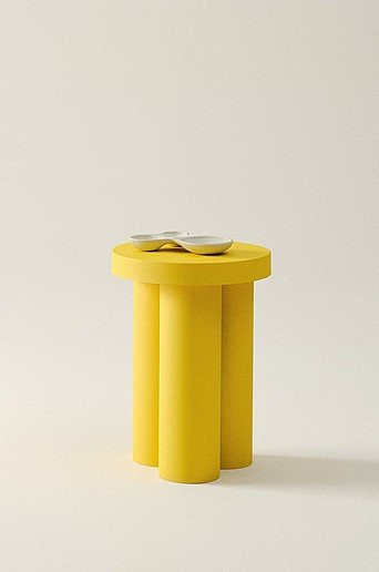 SANJO Beistelltisch von Jotex, runder Metalltisch in Gelb, Durchmesser: 55,0 cm, Höhe: 40,5 cm - Bild 1