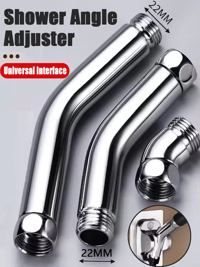 Universal Duschkopf Ellenbogen Adapter G1/2 Winkeleinsteller 135 Grad in Silber - Bild 6