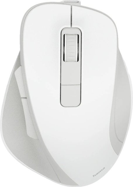 Hama Funkmaus WM-500 Ergonomisch mit 6 Tasten und Akku in Weiß - Bild 1