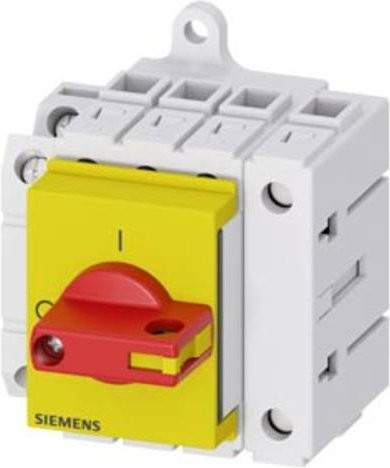 Siemens Lasttrennschalter 4polig 25A 16mm² 1 Schließer 1 Öffner Rot Gelb 690 V/AC 3LD31301TL13 - Bild 1