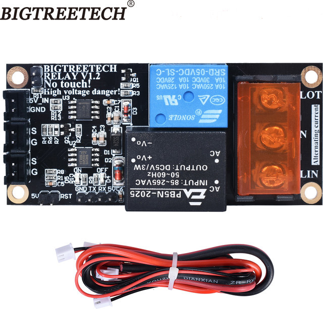 BIGTREETECH Relay V1.2 Automatisches Abschaltmodul in Schwarz für SKR V1.4 MINI E3 V3.0 CR10 3D-Drucker - Bild 1