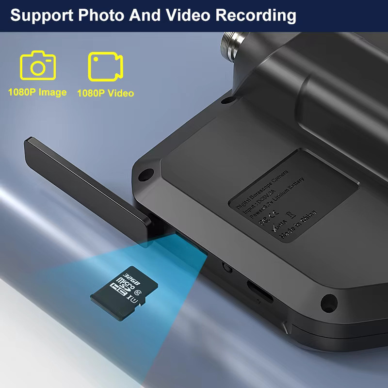 ENWOR Endoskop Kamera mit 4,3 Zoll Bildschirm, HD1080P Auflösung, Single Dual Triple Objektiv und abnehmbarer Batterie in Schwarz - Bild 5