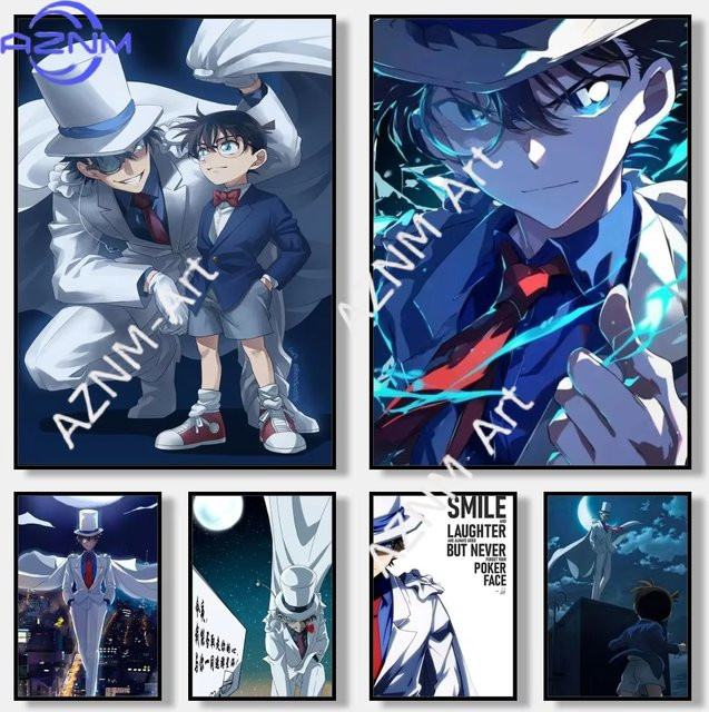 KAYOU Anime Poster Kaitou Kid Detektiv Conan Wanddekoration Illustration Mehrfarbig - Bild 1