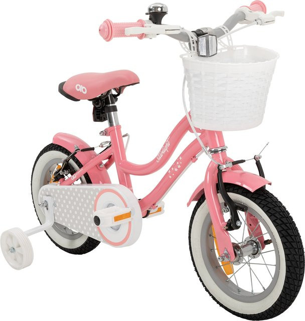 Actionbikes Starlight Kinderfahrrad, 12 Zoll, Rosa, mit Stützrädern, Fahrradkorb, Klingel, Kettenschutz - Bild 1