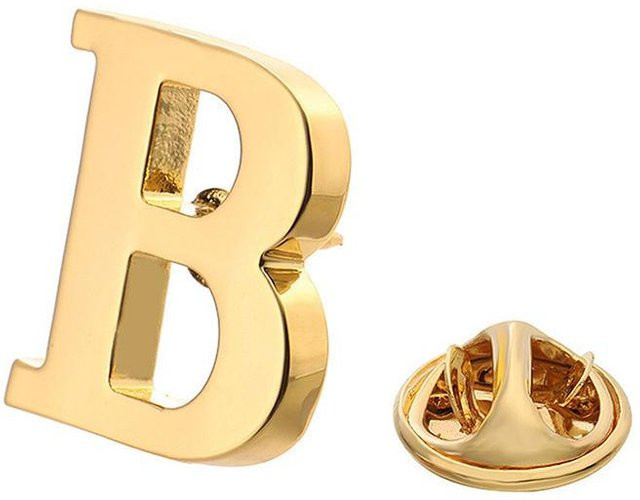 Metallbrosche, Buchstaben A-Z, Unisex - Bild 1