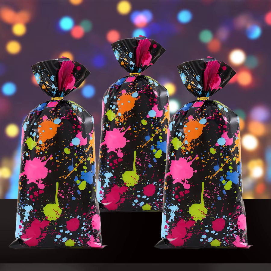 Huiran Graffiti Geschenkverpackung Taschen aus Kunststoff in Multicolour für Party und Geburtstag - Bild 2