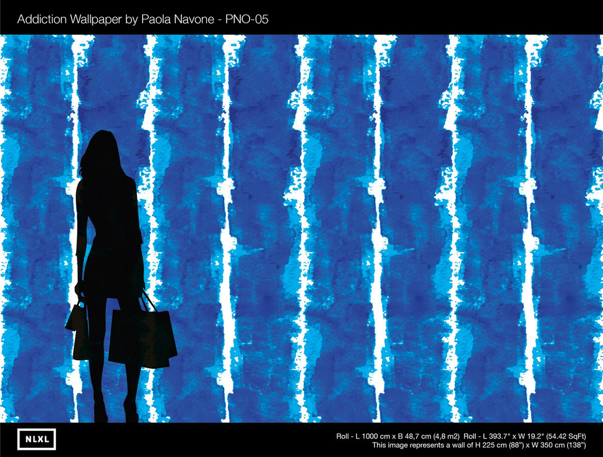 NLXL Tapete Addiction 05 PNO-05 Wandbild Abstract Streifen Blau B/H: 350 x 225 cm - Bild 1