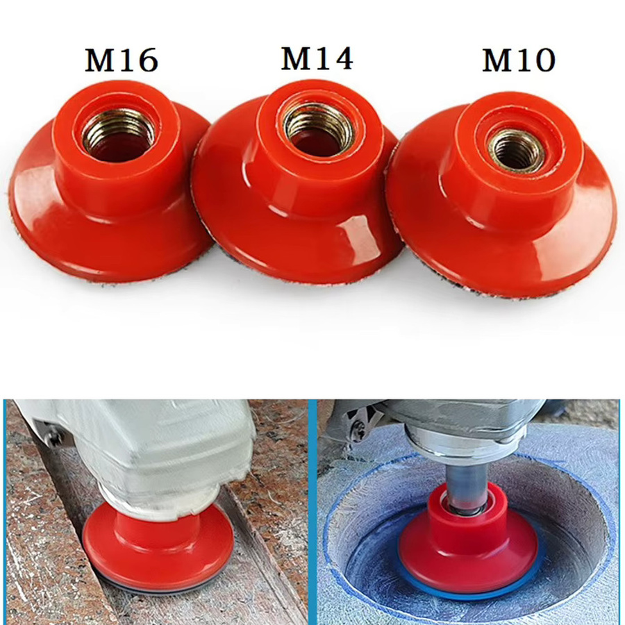 DAZZLEEX Schleifscheiben Stützteller in Rot mit M10 M14 M16 Gewinde für Schleifer und Polierer Durchmesser: 50 mm - Bild 2