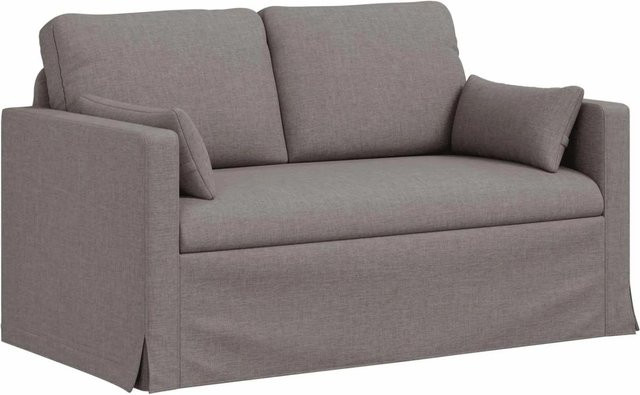 vidaXL Sofa in Taupe mit Stoffbezug und Metallrahmen, B/T/H: 139 x 78 x 80 cm - Bild 1