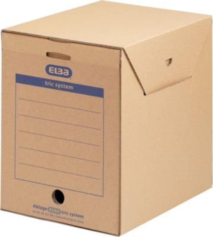 ELBA Archivboxen Tric System Maxi, 6 Stück, Braun, B: 23,6 cm, T: 33,3 cm, H: 30,8 cm - Bild 2