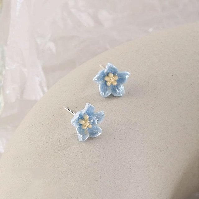 Lucky Star Jewelry Ohrstecker 925 Silber, blau, Damen - Bild 1