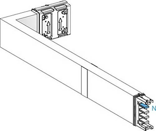 Schneider Electric KSA Winkelelement KSA400DLL41F, 400A, Brandschott Winkelprofil in Weiß - Bild 1