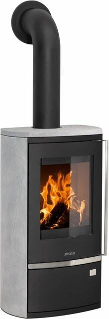 Justus Kaminofen Reno R Speckstein in Schwarz/Grau mit 6 kW Leistung - Bild 1