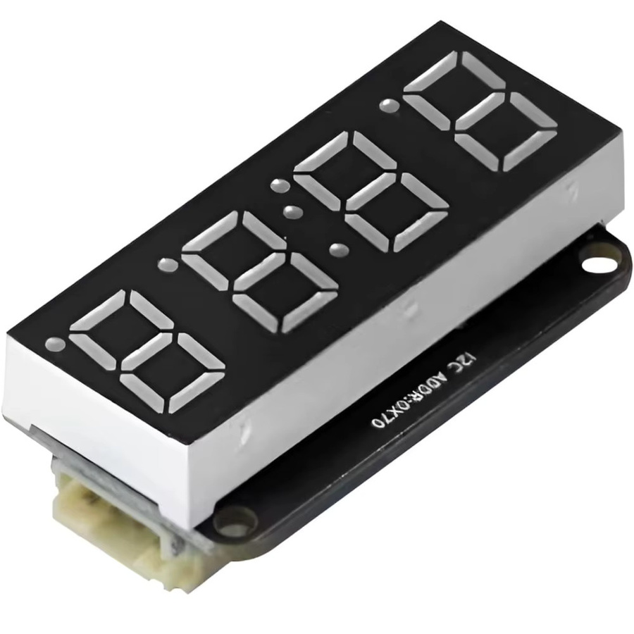 NullLab I2C 4-stelliges 7-Segment-LED-Anzeigemodul mit Dezimalanzeige und Uhrfunktion, kompatibel mit HT16K33 - Bild 4