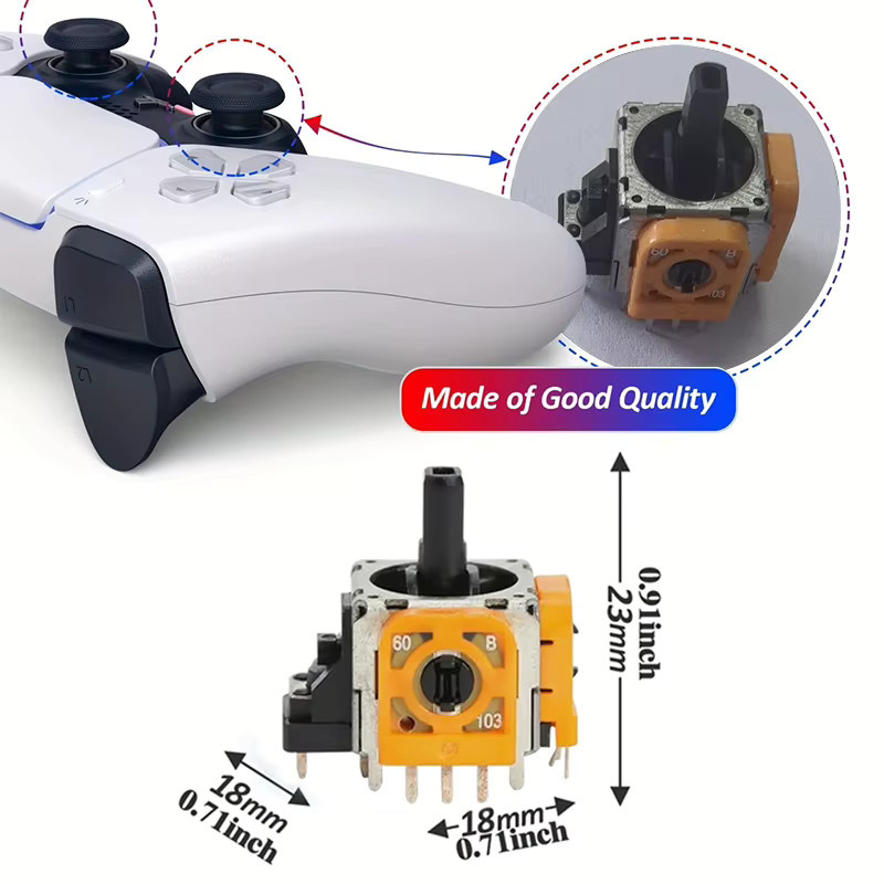 10 Stück TECTINTER 3D Analog-Joysticks in Multicolour als Ersatz-Reparaturteile für PS5, PS4 und Nintendo Switch Pro Controller - Bild 5
