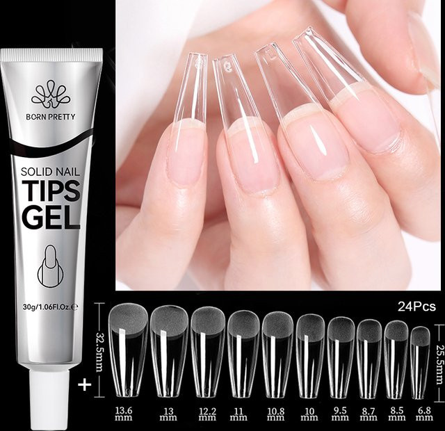 BORN PRETTY Nagelspitzen-Gel, 30 ml, Glänzend, 24 Stück - Bild 1