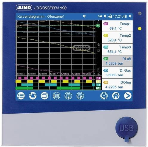 Jumo SPS-Touchpanel 00647843 mit Ethernet/LAN und USB in Blau - Bild 1