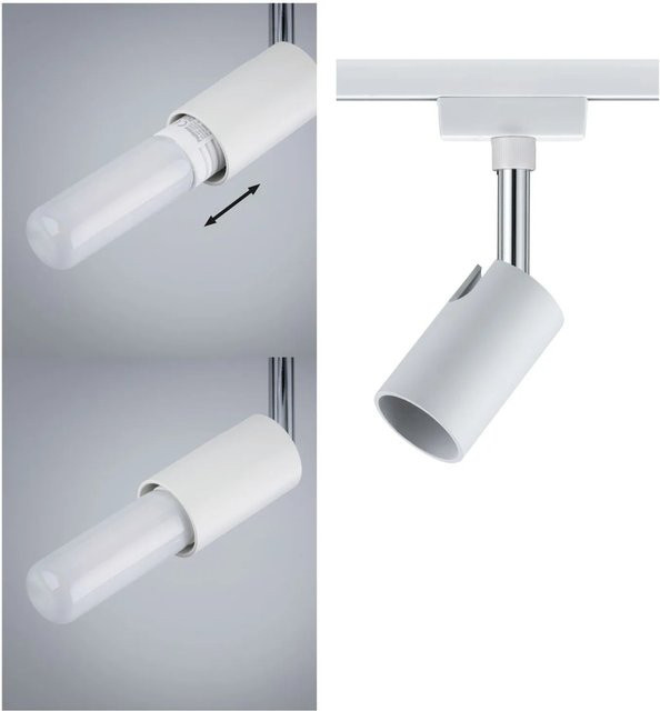 Paulmann URail Pure I Hochvolt-Schienensystem-Leuchte Spot GU10 Weiß und Chrom, max. 10W - Bild 1
