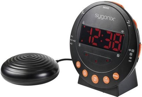 Sygonix Elektronik Wecker SY-5266562 in Schwarz mit fluoreszierenden Zahlen und 2 Timerfunktionen - Bild 1