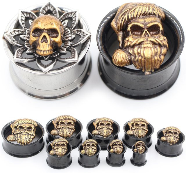 Alisouy Ohr Piercing Flesh Tunnel Plugs Expander, Edelstahl, Unisex - Bild 1