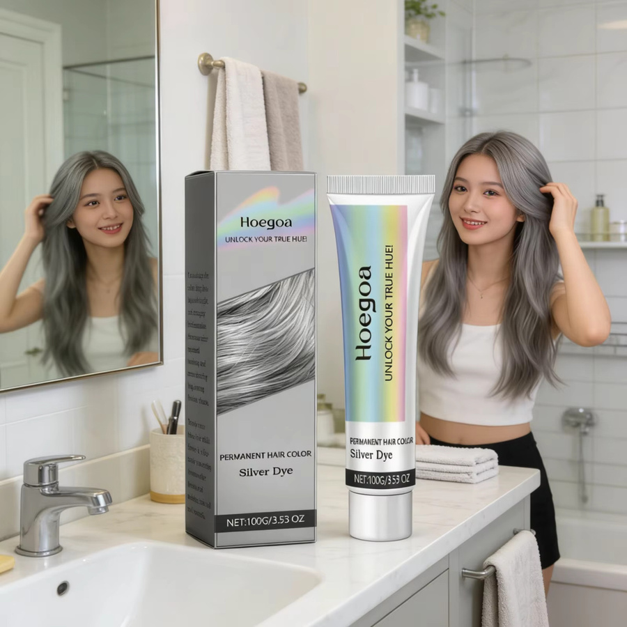 Hoegoa Haarfarbcreme Silber, 100g - Bild 3