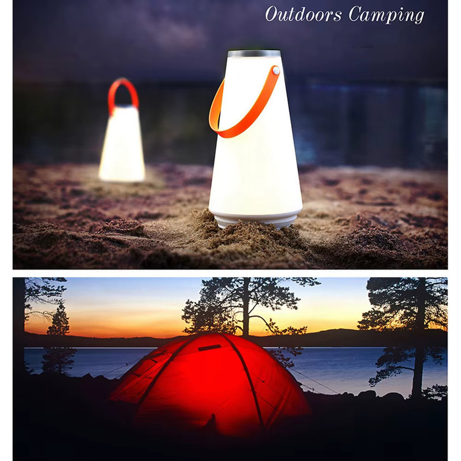 JOYINLED Tragbare LED-Campinglaterne in Weiß, USB-aufladbar mit Haken für Notfälle und Camping - Bild 4