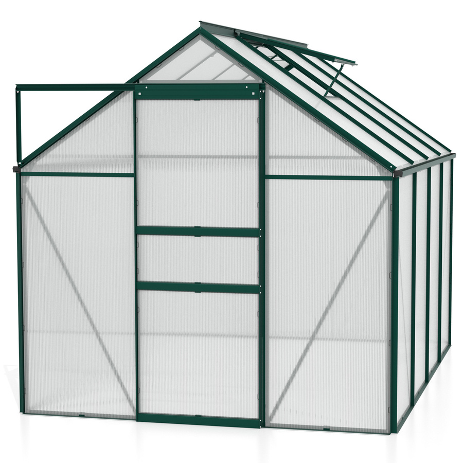 Vitavia Gewächshaus Comet 2500 in Smaragdgrün mit Polycarbonat-Platten und Aluminiumrahmen, 2,5 m² - Bild 2