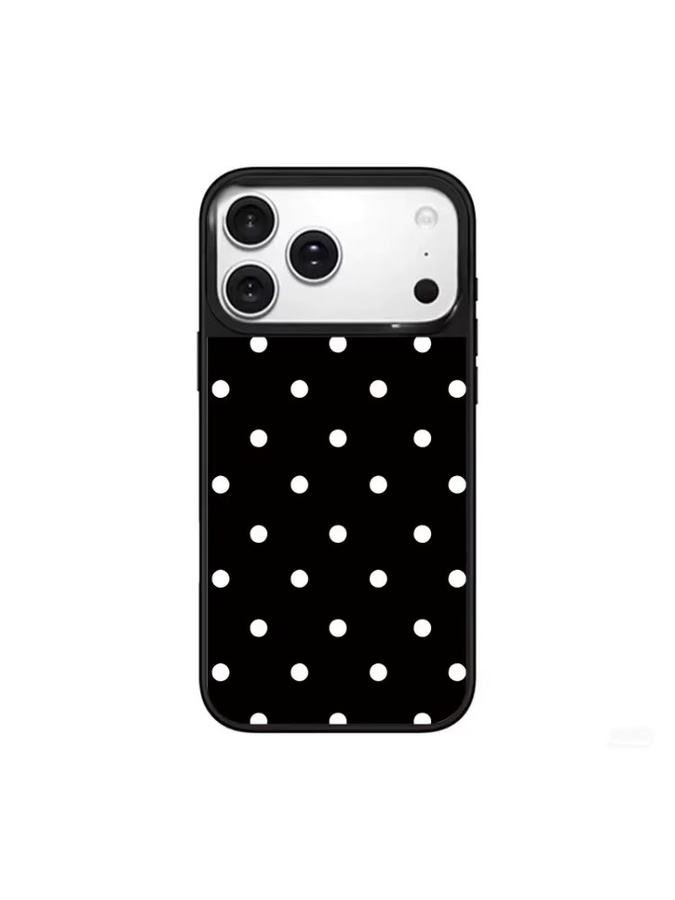 Handyhülle AIR PLUS mit Sternen- und Polka-Dot-Muster für iPhone 11 bis iPhone 17 Pro Max, Farbe: Schwarz - Bild 2