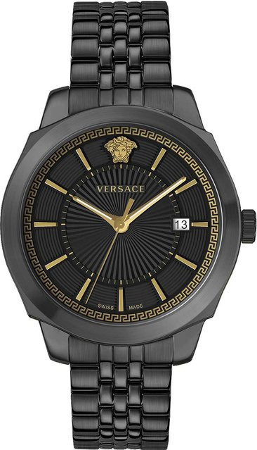 Versace Herrenuhr Icon Classic, Quarz, Edelstahl, 42 mm, Schwarz, 5 ATM - Bild 1