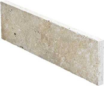 WOHNRAUSCH Randstein Tosca Cream in Beige aus Travertin, L x B x H: 61 x 3 x 20 cm - Bild 1
