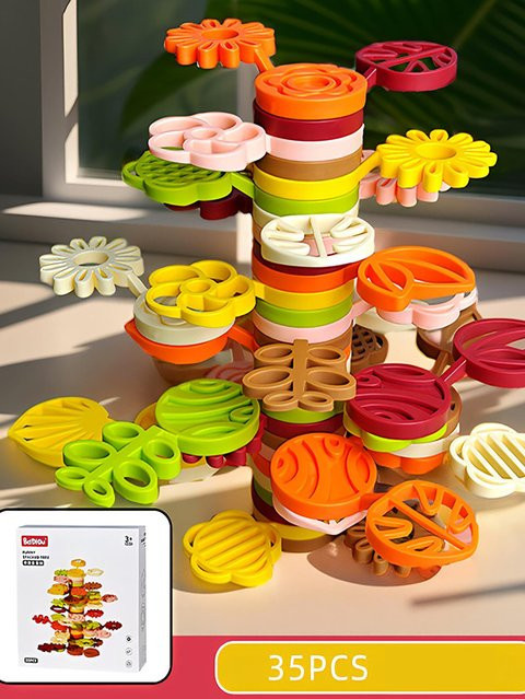 Linyi toy Rainbow Blume Baum Bausteine ab 3 Jahren - Bild 1