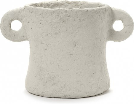 Serax Earth Pot 3 Skulpturaler Pflanztopf aus Pappmaché in Weiß für Tabletop - Bild 1