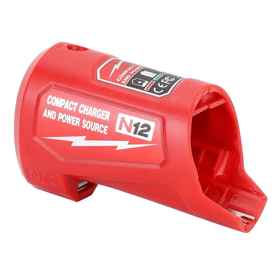 Milwaukee USB-Adapter-Ladegerät für 12 V 10,8 V Li-Ionen-Akkus mit USB-A und USB-C Anschlüssen in Rot - Bild 2