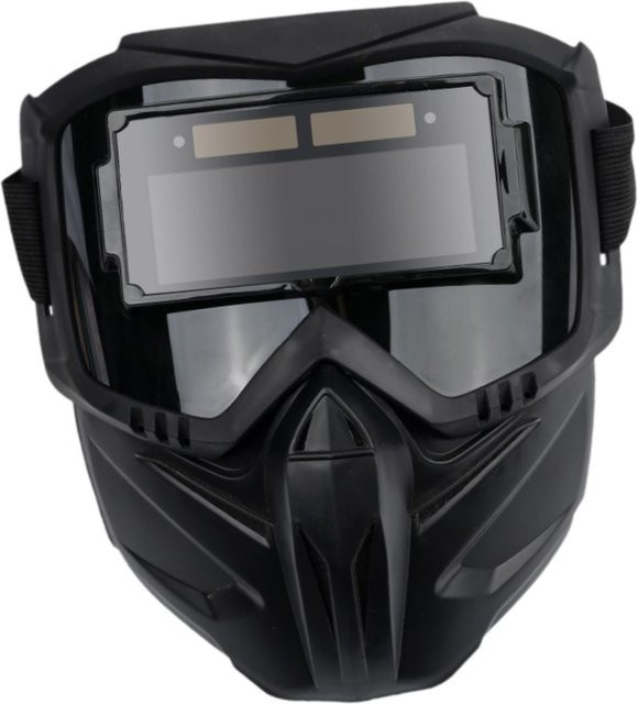Schweißmaske mit abnehmbarem Schweißpanel und getöntem Gesichtsschutz in Schwarz - Bild 1