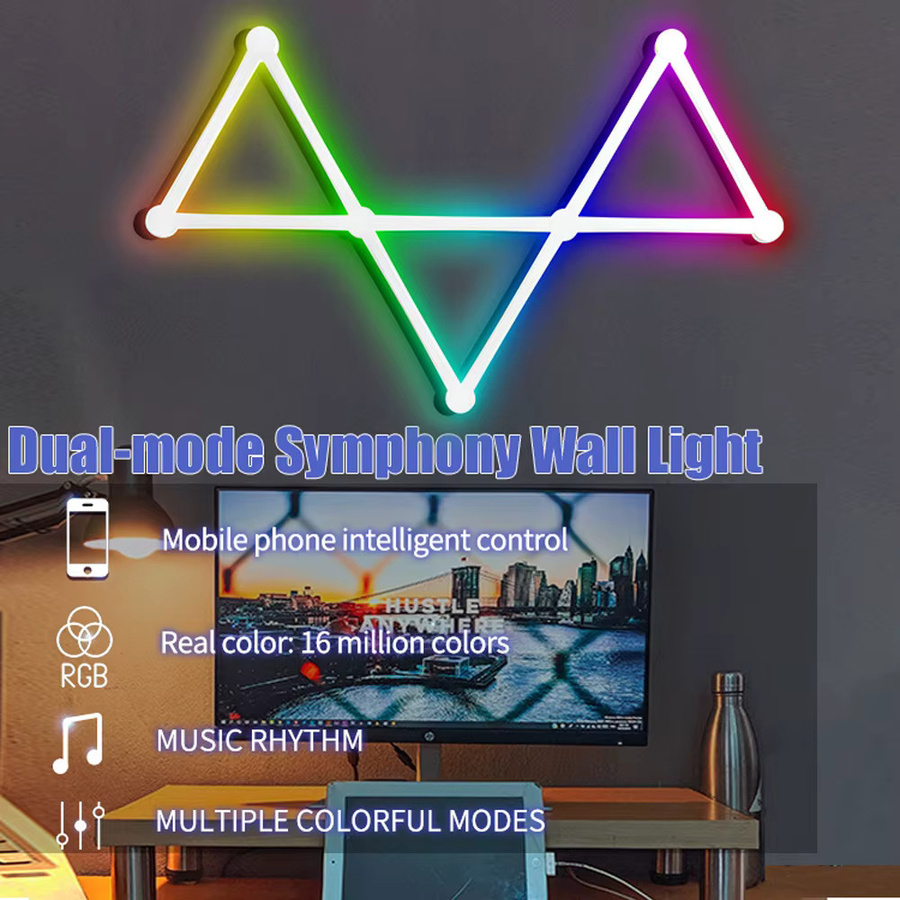 Xyislight RGB LED Mosaik Wandlampe mit WiFi zur DIY Atmosphäre Beleuchtung in Multicolour - Bild 1