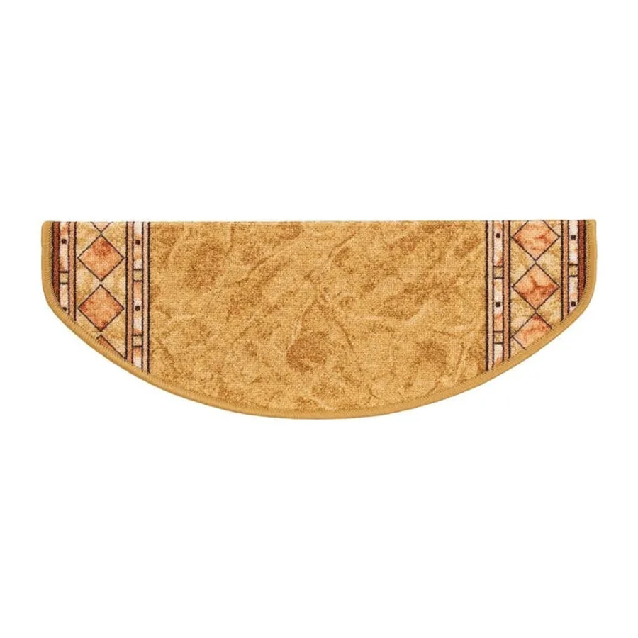 KARAT Stufenmatte Rügen Beige Halbrund, selbstklebend, strapazierfähig, B: 65 cm, T: 23,5 cm - Bild 2