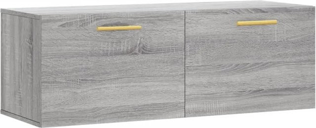vidaXL Wandschrank Grau Sonoma aus Holzwerkstoff mit Schwenktüren B/T/H: 100 x 36,5 x 35 cm - Bild 1