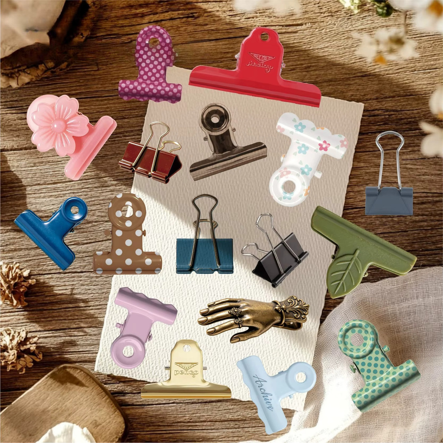Vintage Landschaftsaufkleber im Clip-Design für DIY-Journaling und Scrapbooking, Mehrfarbig - Bild 2