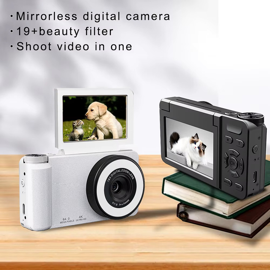 Vandlion A67B 4K CCD-Videokamera mit 64MP, 18-fach Zoom, Autofokus und HD IPS-Bildschirm in Schwarz - Bild 4