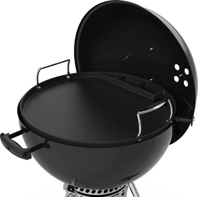 Weber Grillplatte Full-Size aus porzellanemailliertem Gusseisen für Holzkohlegrills, schwarz, B/T/H: 55,5 x 54,5 x 11,5 cm - Bild 3