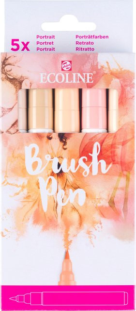 Ecoline Brush Pen Set Portraitfarben in Beige und Rosa (Multicolor) - Bild 1