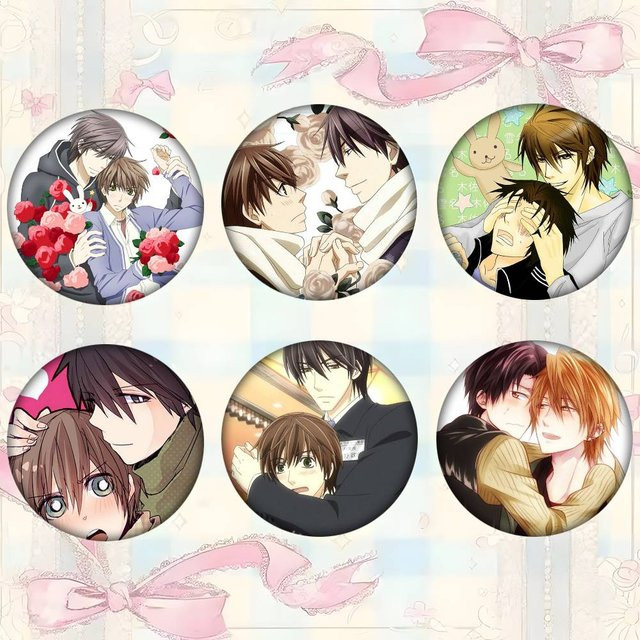 Brosche Sekai Ichi Hatsukoi, Emaille-Pin, rund - Bild 1