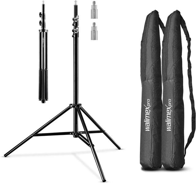 Walimex Pro Wt-806 Lampenstativ Set, 2er Set, Schwarz, Höhe: 256 cm - Bild 1