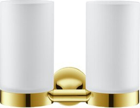 Duravit Glashalter Starck T Doppelhalter Wandmontage Weiß Gold poliert - Bild 1