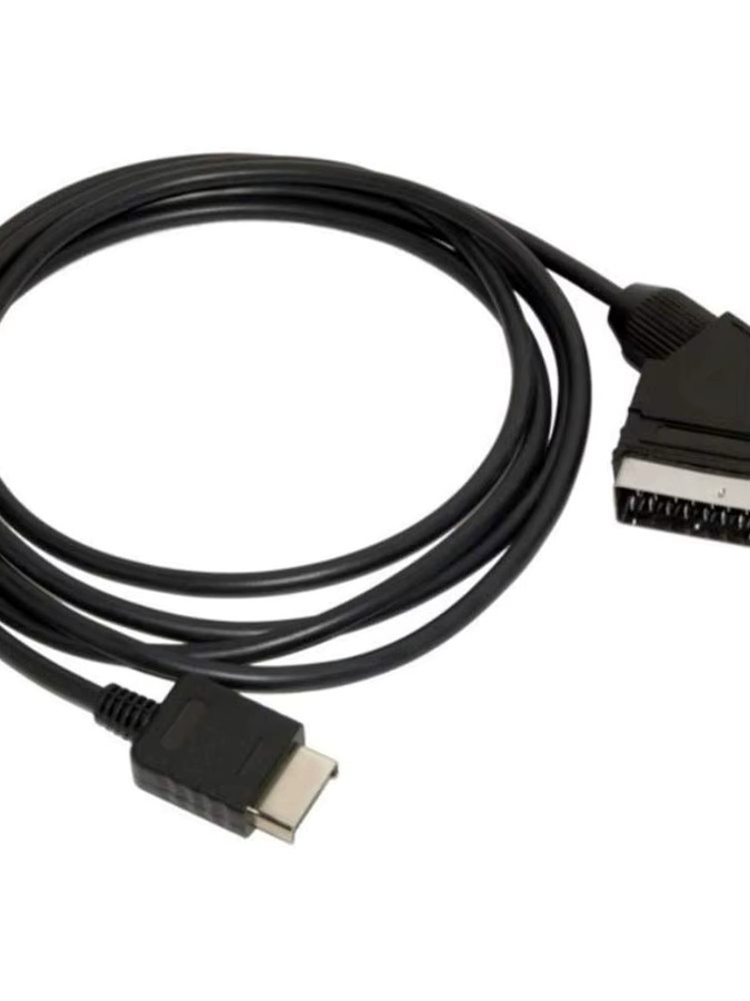 Sony RGB Scart AV-Kabel für PlayStation PS1 PS2 PS3 in Schwarz - Bild 4
